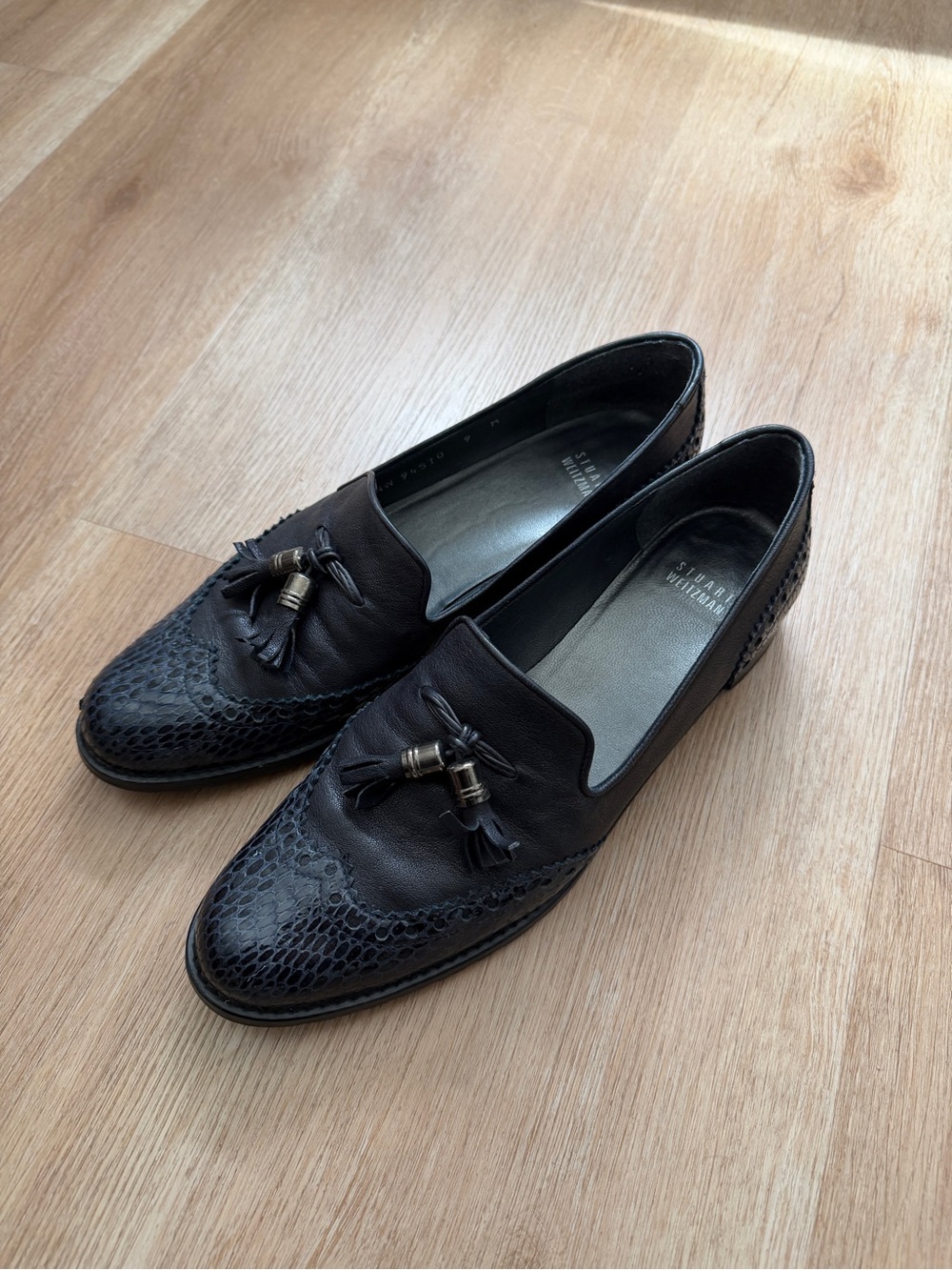 Stuart Weitzman Leather Tassel Loafers